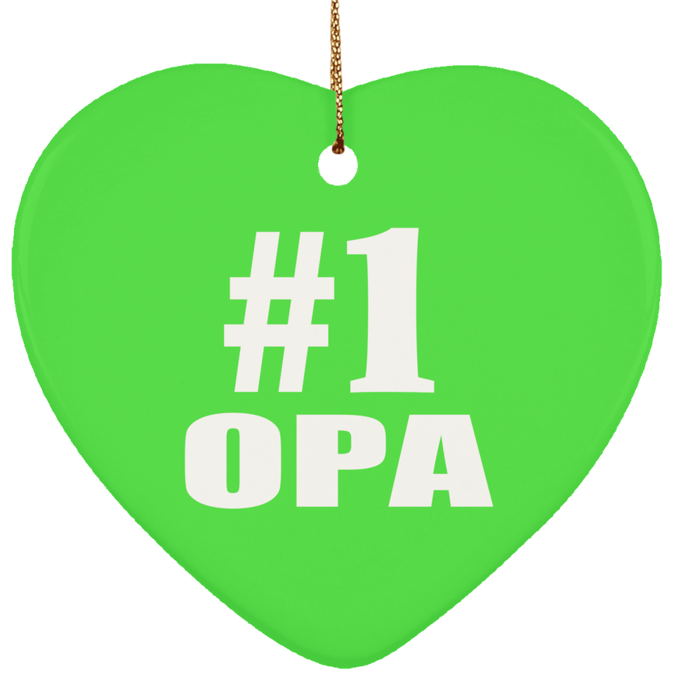 Number One #1 Opa - Heart Ornament