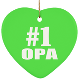 Number One #1 Opa - Heart Ornament