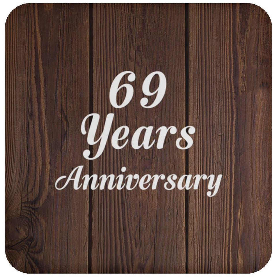 69th Anniversary 69 Years Anniversary - Drink Coaster D