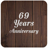 69th Anniversary 69 Years Anniversary - Drink Coaster D