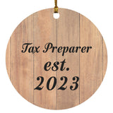 Tax Preparer Established Est. 2023 - Circle Ornament C