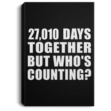 74th Anniversary 27,010 Days Together But Who's Counting - Canvas Portrait