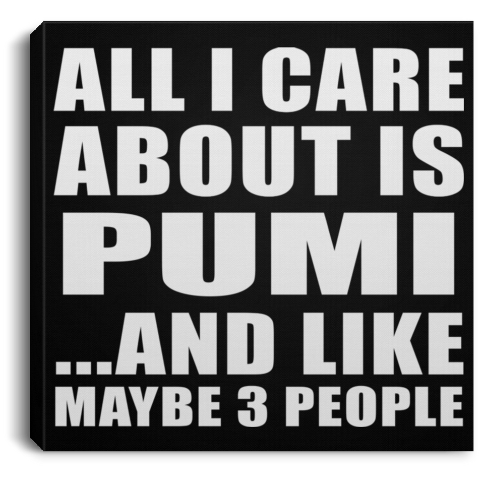 All I Care About Is Pumi - Canvas Square
