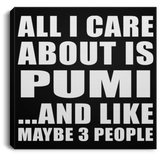 All I Care About Is Pumi - Canvas Square