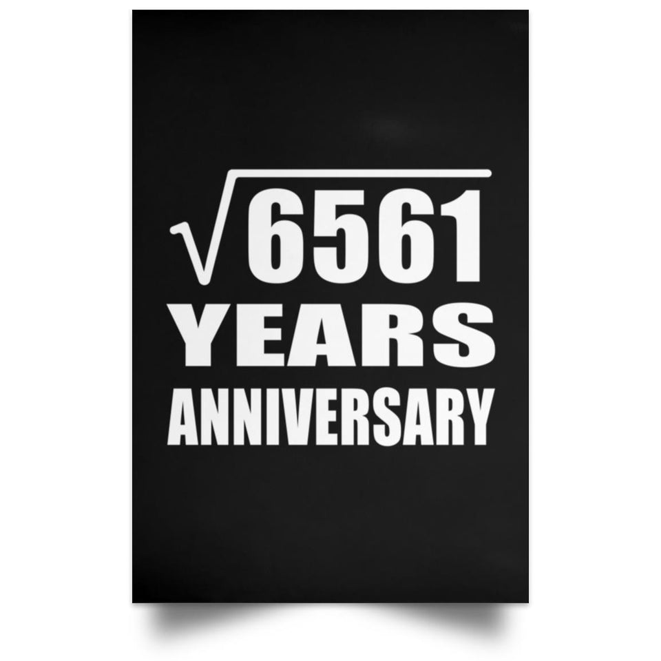 81st Anniversary Square Root of 6561 Years Anniversary - Poster Portrait