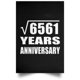 81st Anniversary Square Root of 6561 Years Anniversary - Poster Portrait