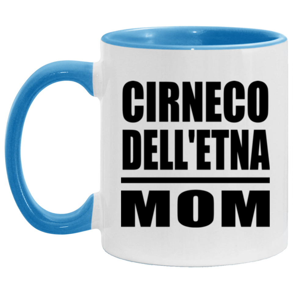 Cirneco Dell'etna Mom - 11oz Accent Mug Blue