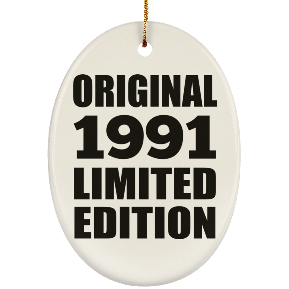 33rd Birthday Original 1991 Limited Edition - Oval Ornament