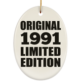 33rd Birthday Original 1991 Limited Edition - Oval Ornament