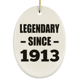 111th Birthday Legendary Since 1913 - Oval Ornament