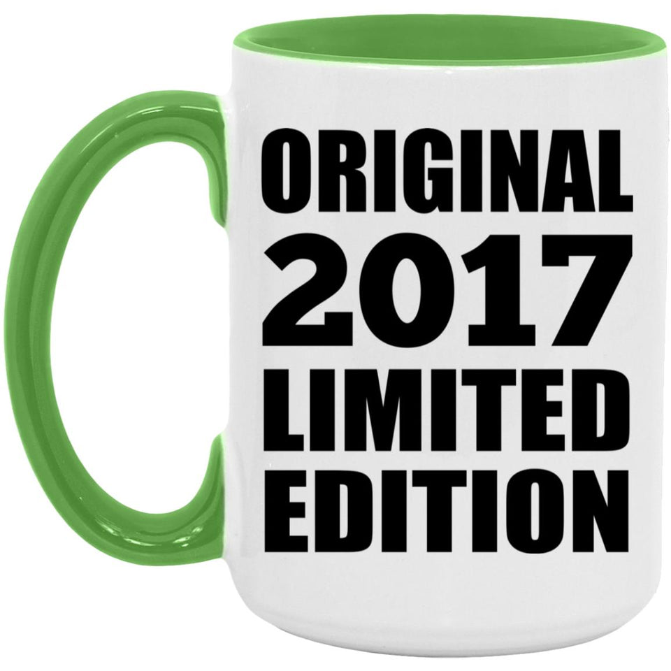 7th Birthday Original 2017 Limited Edition - 15oz Accent Mug Green