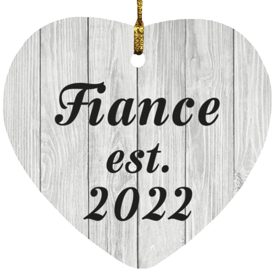 Fiance Established Est. 2022 - Heart Ornament F