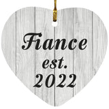 Fiance Established Est. 2022 - Heart Ornament F