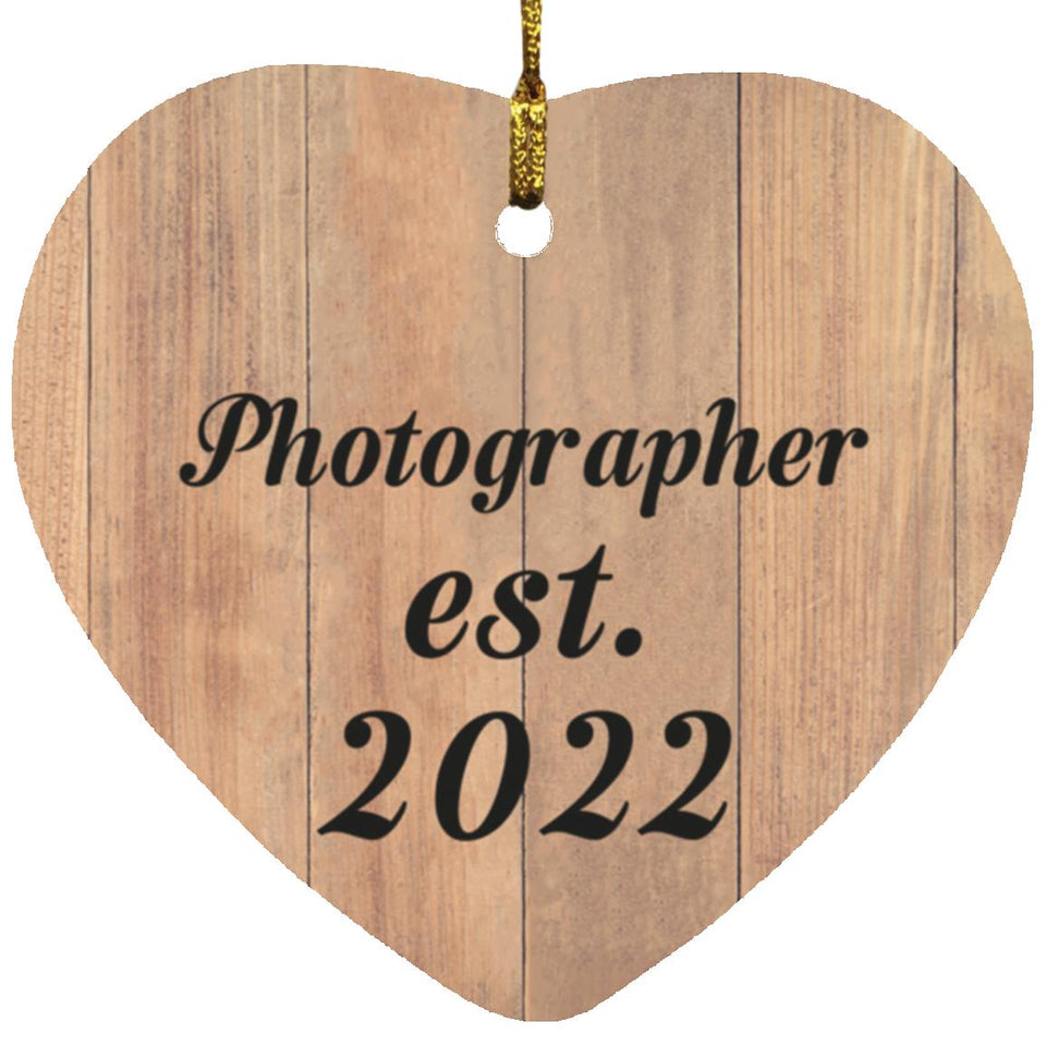 Photographer Established Est. 2022 - Heart Ornament C