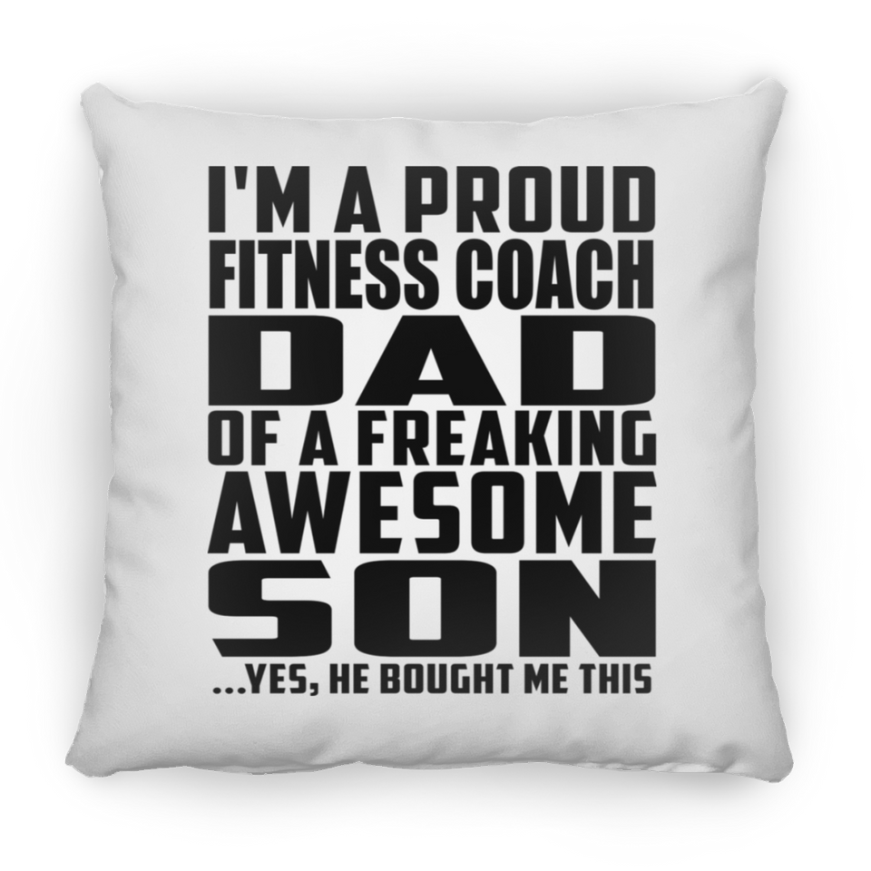 Proud Fitness Coach Dad Of Awesome Son - Throw Pillow