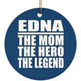 Edna The Mom The Hero The Legend - Circle Ornament