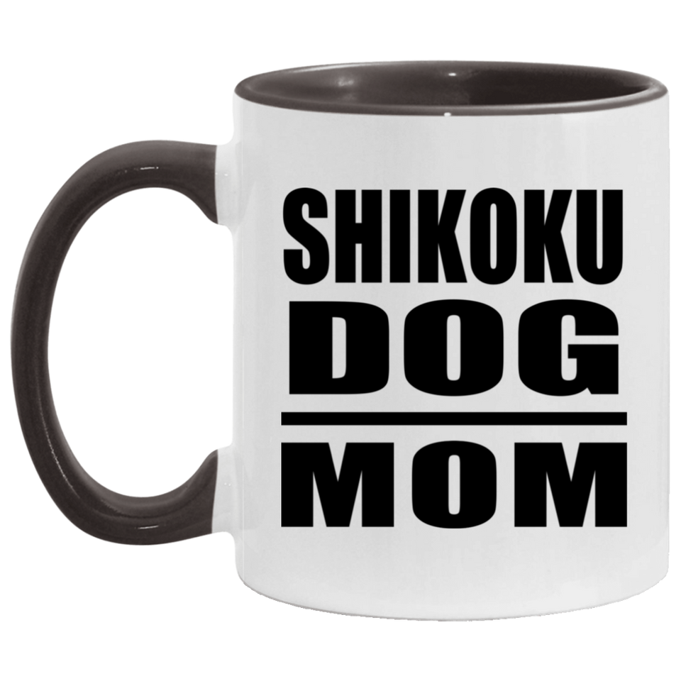 Shikoku Dog Mom - 11oz Accent Mug Black