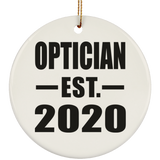 Optician Established EST. 2020 - Circle Ornament