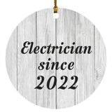 Electrician Since 2022 - Circle Ornament F