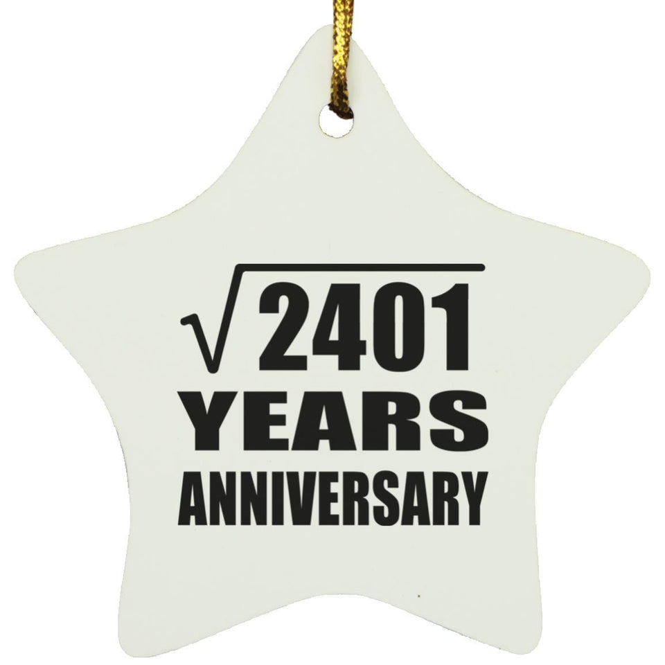 49th Anniversary Square Root of 2401 Years Anniversary - Star Ornament