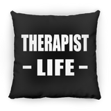 Therapist Life - Throw Pillow Black