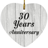 30th Anniversary 30 Years Anniversary - Heart Ornament F
