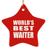 World's Best Waiter - Star Ornament