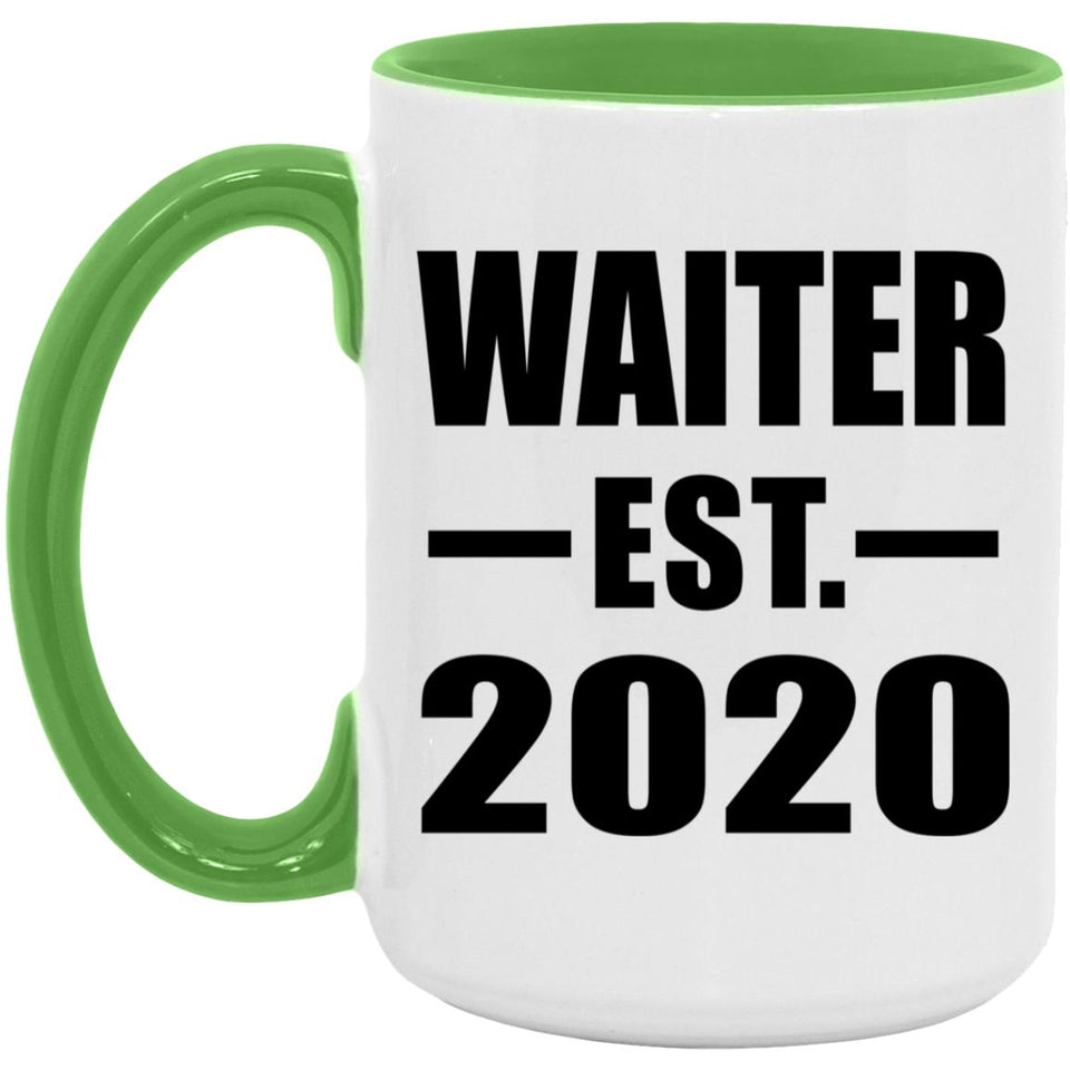 Waiter Established EST. 2020 - 15oz Accent Mug Green