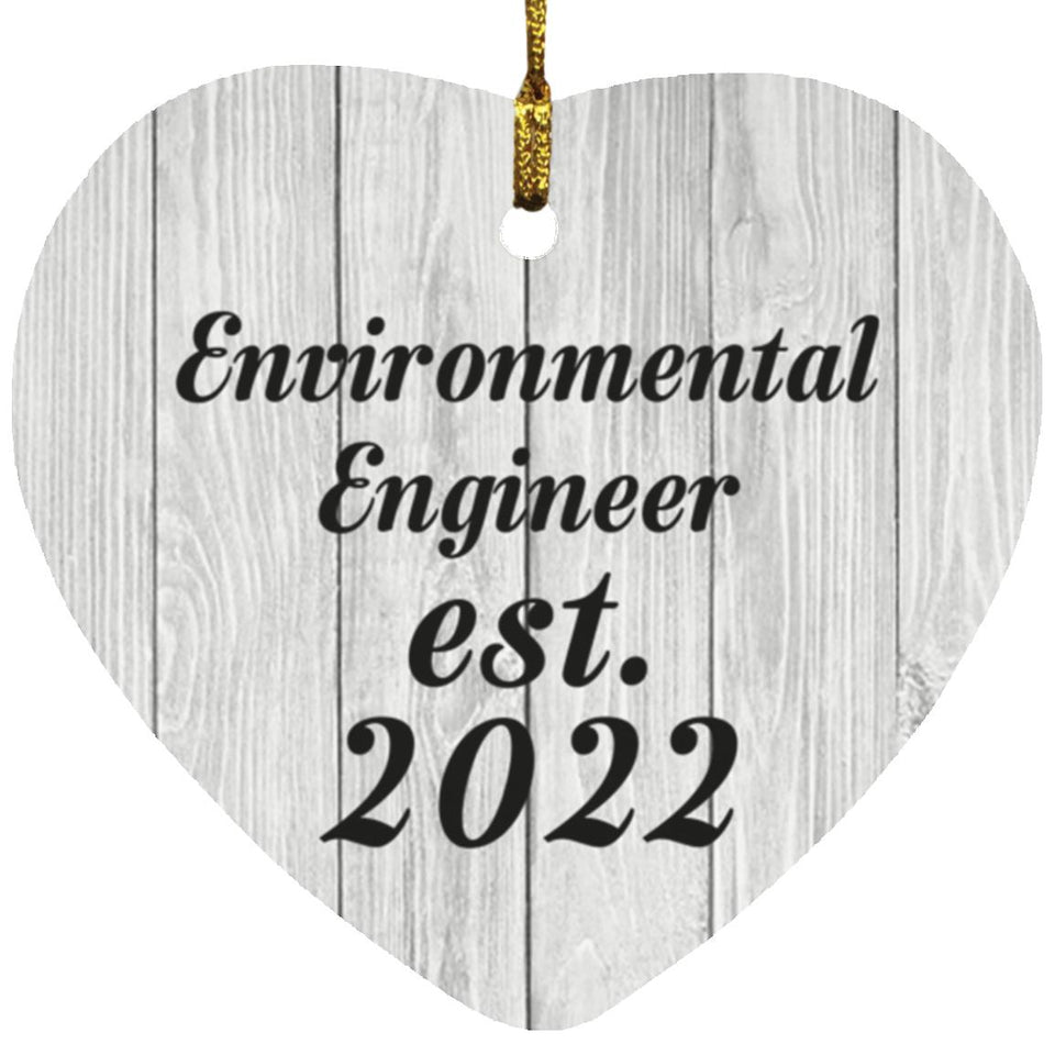 Environmental Engineer Established Est. 2022 - Heart Ornament F