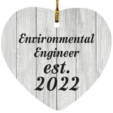 Environmental Engineer Established Est. 2022 - Heart Ornament F