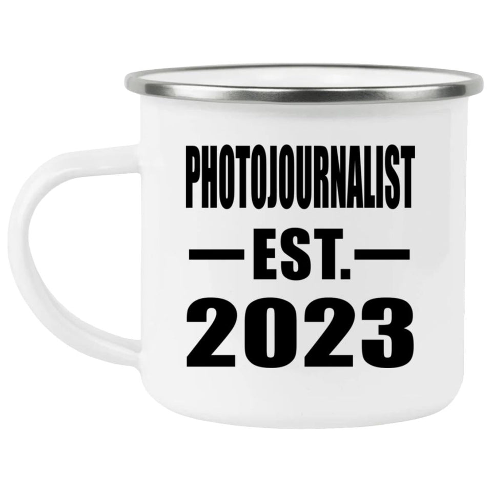 Photojournalist Established EST. 2023 - 12oz Camping Mug