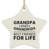 Grandpa and Grandkids, Best Friends For Life - Star Ornament