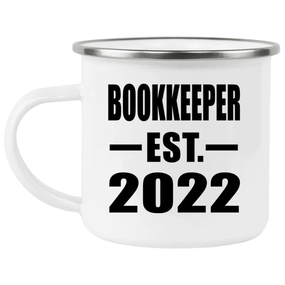 Bookkeeper Established EST. 2022 - 12oz Camping Mug