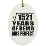 39th Anniversary Square Root of 1521 Years of Mrs Perfect - Oval Ornament