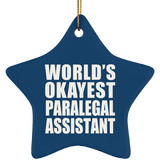 World's Okayest Paralegal Assistant - Star Ornament