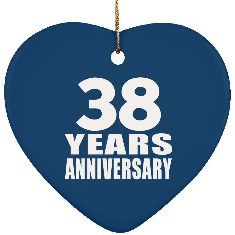 38th Anniversary 38 Years - Heart Ornament