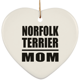 Norfolk Terrier Mom - Heart Ornament