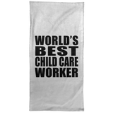 World's Best Child Care Worker - Hand Towel