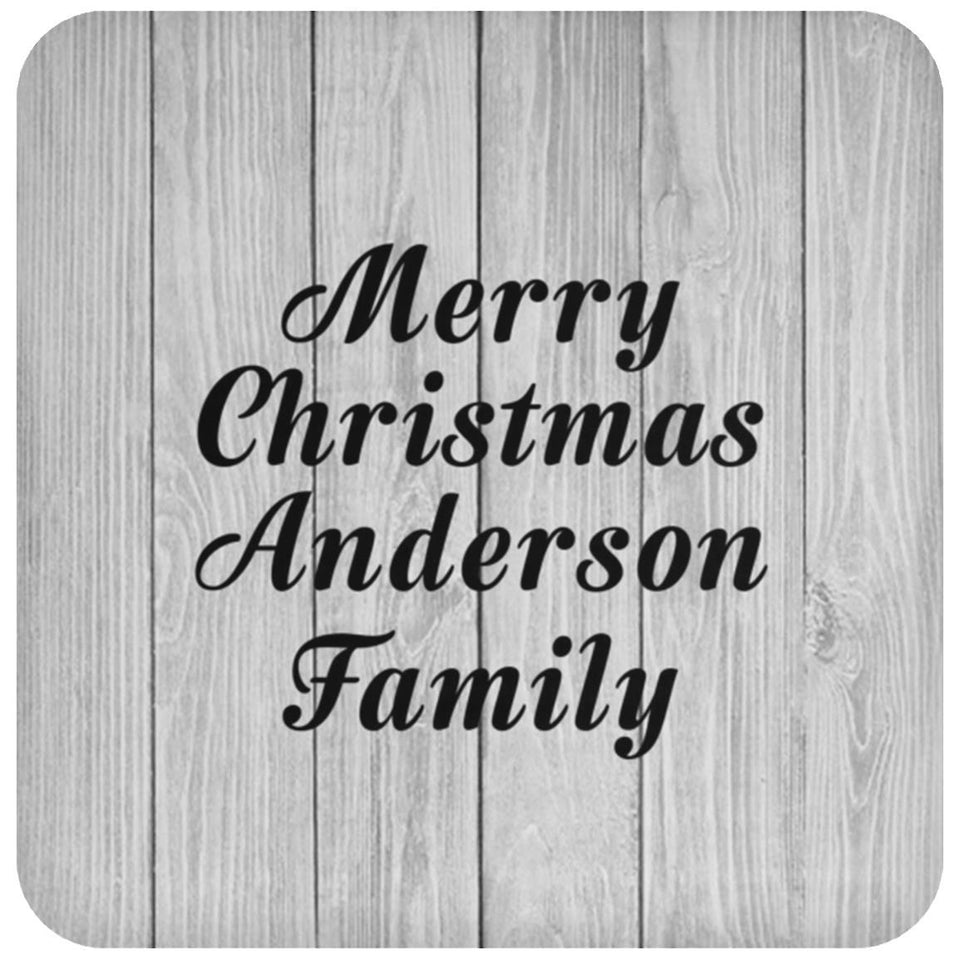 Merry Christmas Anderson Family - Drink Coaster F