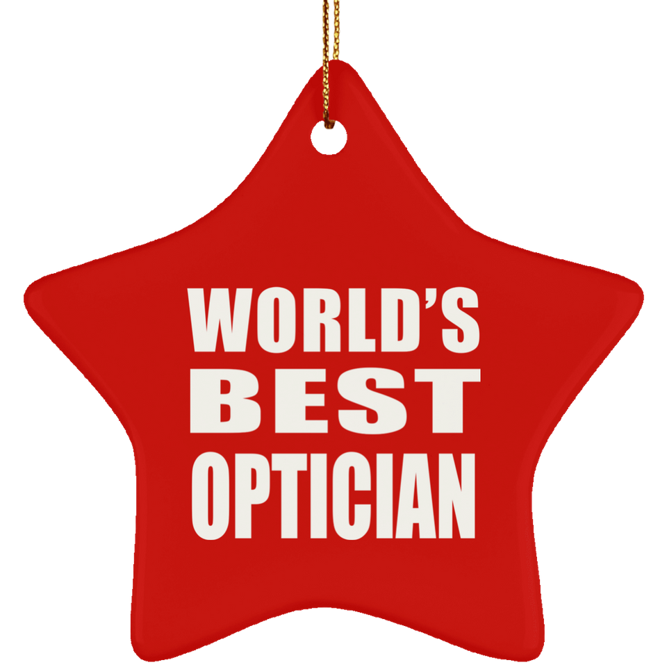 World's Best Optician - Star Ornament