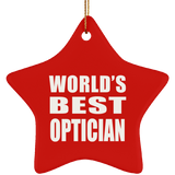 World's Best Optician - Star Ornament