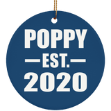 Poppy Established EST. 2020 - Circle Ornament
