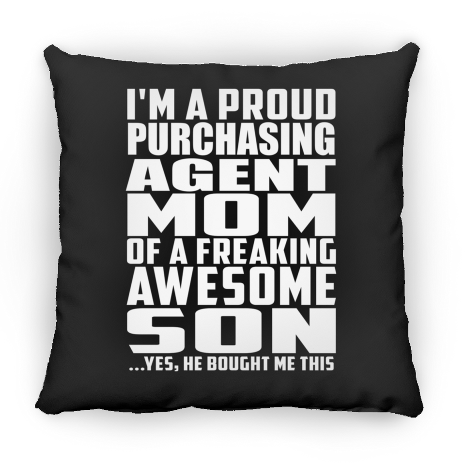 Proud Purchasing Agent Mom Of Awesome Son - Throw Pillow Black