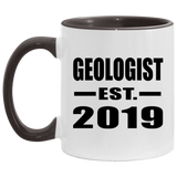 Geologist Established EST. 2019 - 11oz Accent Mug Black