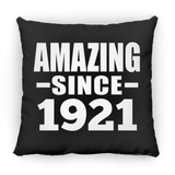 103rd Birthday Amazing Since 1921 - Throw Pillow Black