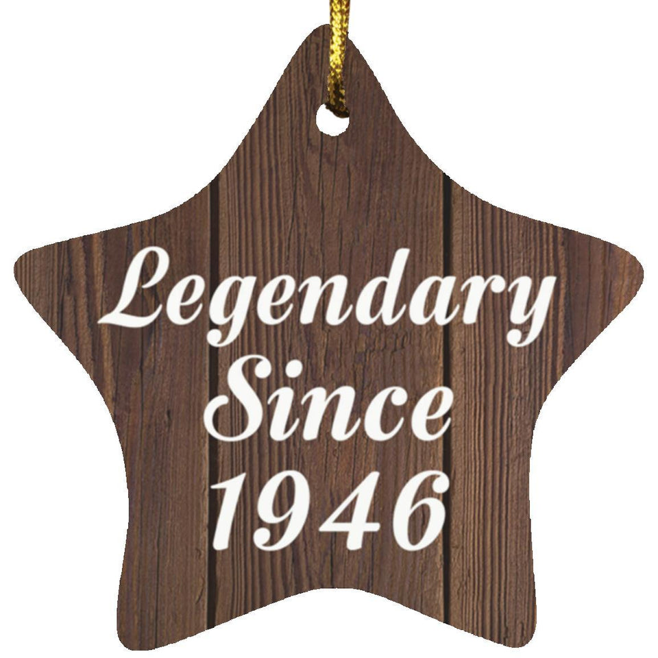 78th Birthday Legendary Since 1946 - Star Ornament D