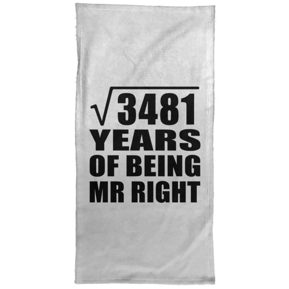 59th Anniversary Square Root of 3481 Years of Being Mr Right - Hand Towel