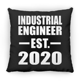 Industrial Engineer Established EST. 2020 - Throw Pillow Black