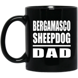 Bergamasco Sheepdog Dad - 11oz Coffee Mug Black
