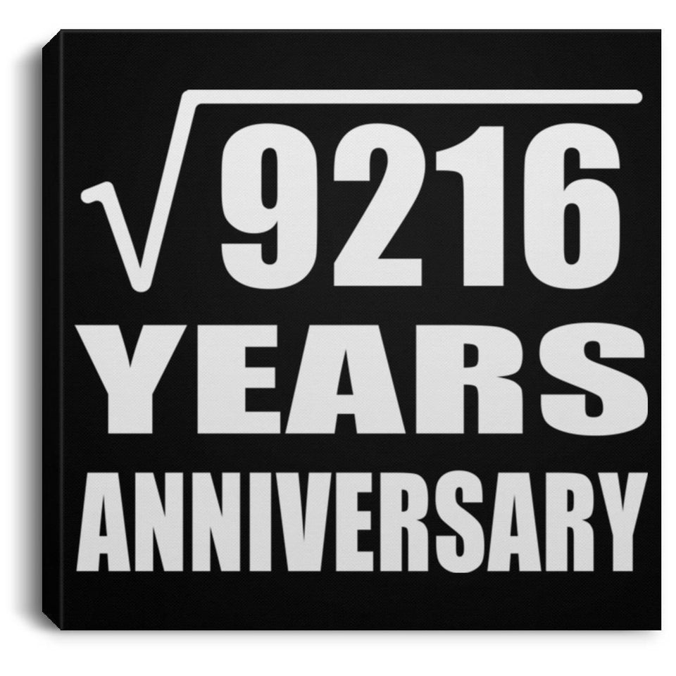 96th Anniversary Square Root of 9216 Years Anniversary - Canvas Square